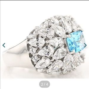 Sterling Silver Apatite/Diamond Stimulants Ring 12